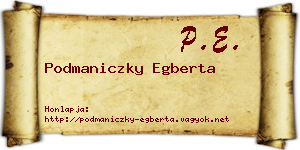 Podmaniczky Egberta névjegykártya